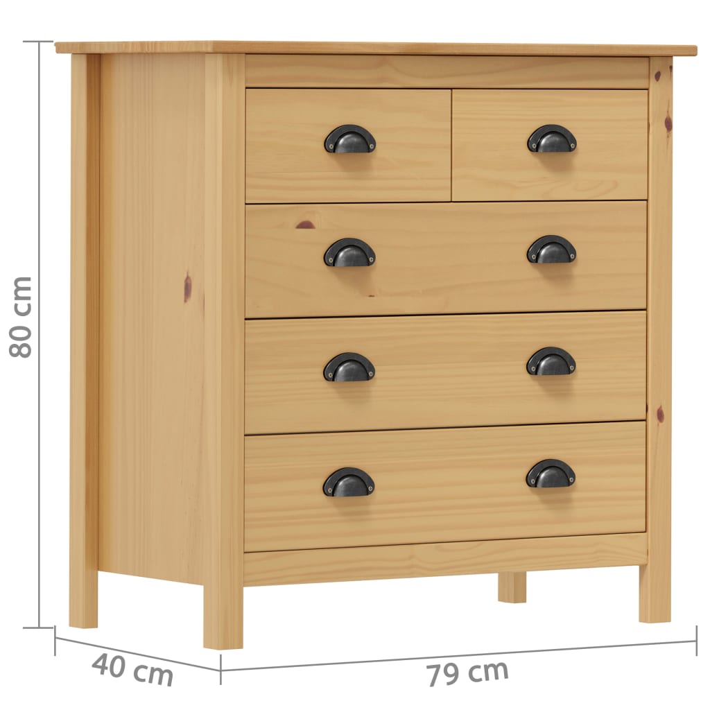 Skjenk Hill 79X40X80 Cm Heltre Furu