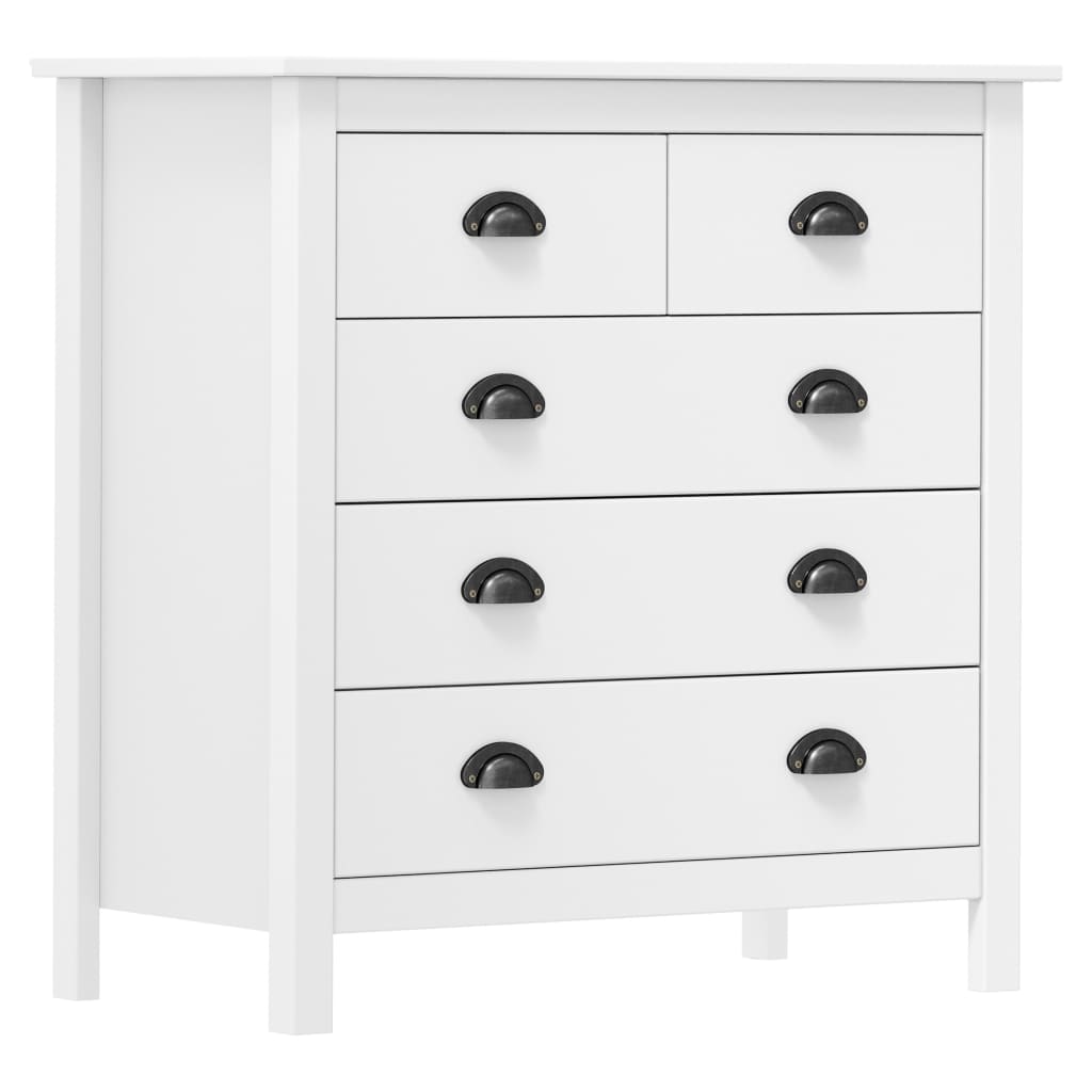 Skjenk Hill Hvit 79X40X80 Cm Heltre Furu