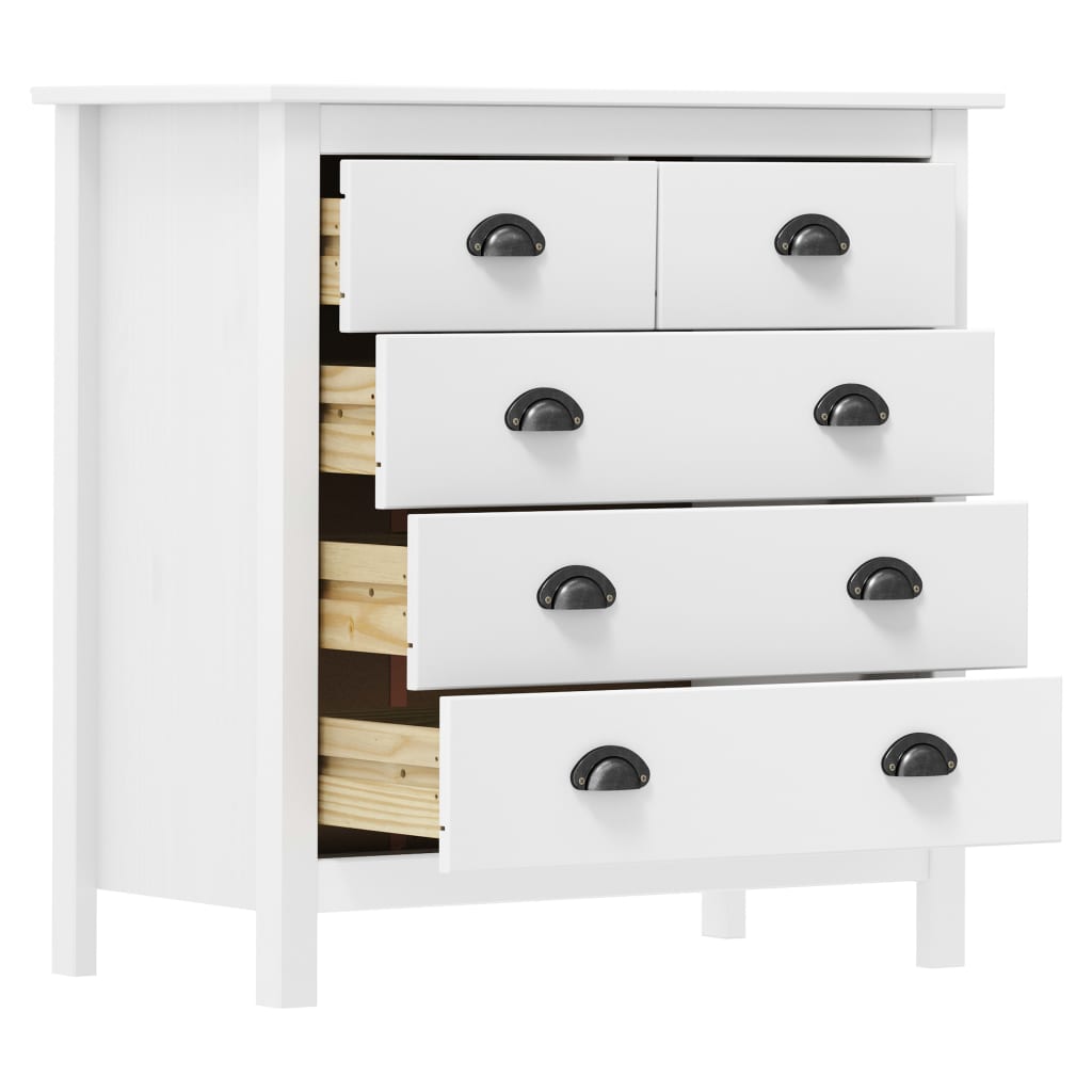 Skjenk Hill Hvit 79X40X80 Cm Heltre Furu