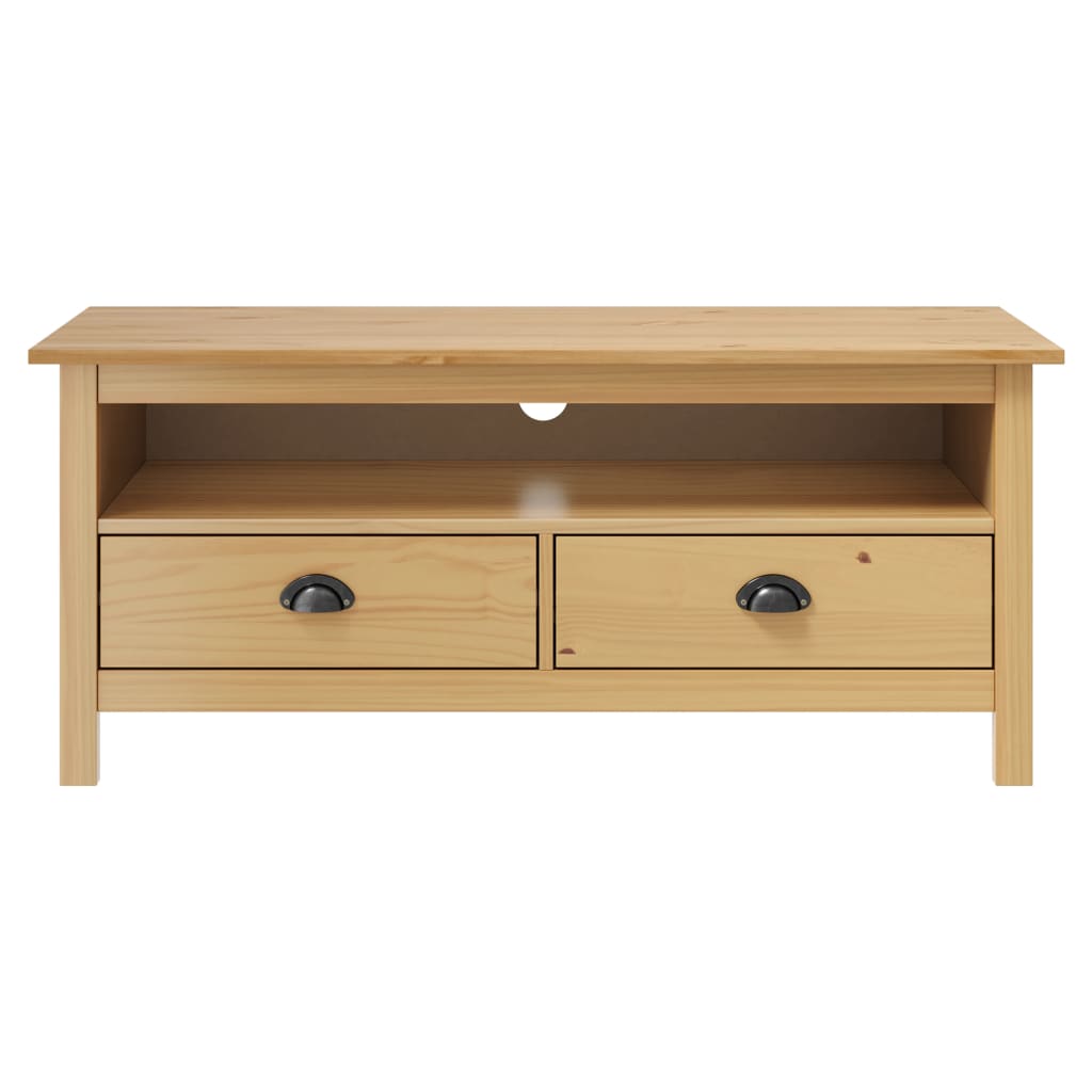 Tv-Benk Hill Honningbrun 110X40X47 Cm Heltre Furu