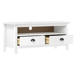 Tv-Benk Hill Hvit 110X40X47 Cm Heltre Furu
