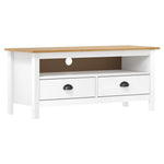 Tv-Benk Hill Hvit 110X40X47 Cm Heltre Furu