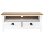 Tv-Benk Hill Hvit 110X40X47 Cm Heltre Furu