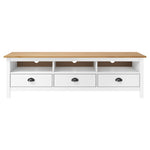 Tv-Benk Hill Hvit 158X40X47 Cm Heltre Furu