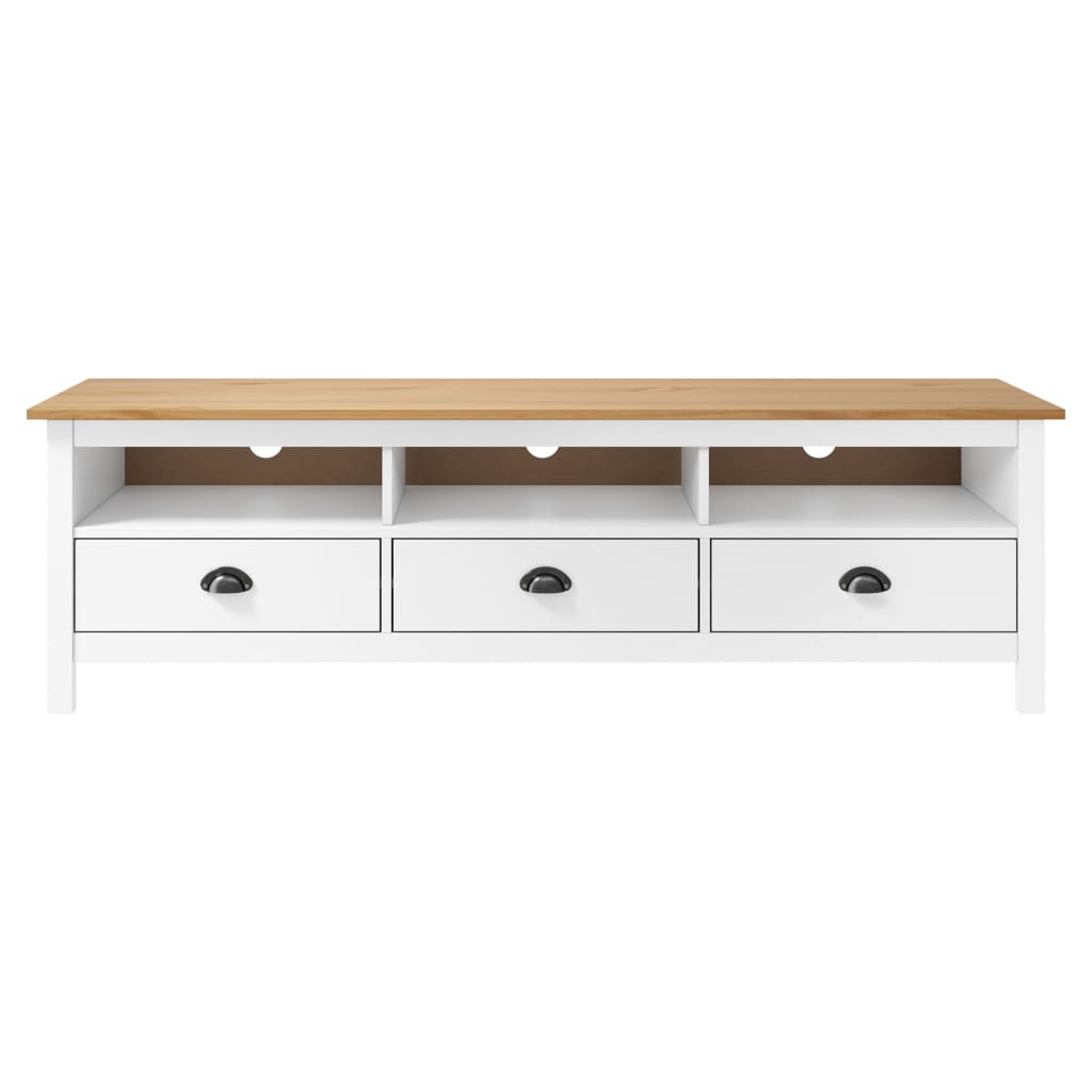 Tv-Benk Hill Hvit 158X40X47 Cm Heltre Furu