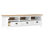 Tv-Benk Hill Hvit 158X40X47 Cm Heltre Furu