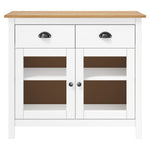 Skjenk Hill Hvit 90X40X80 Cm Heltre Furu