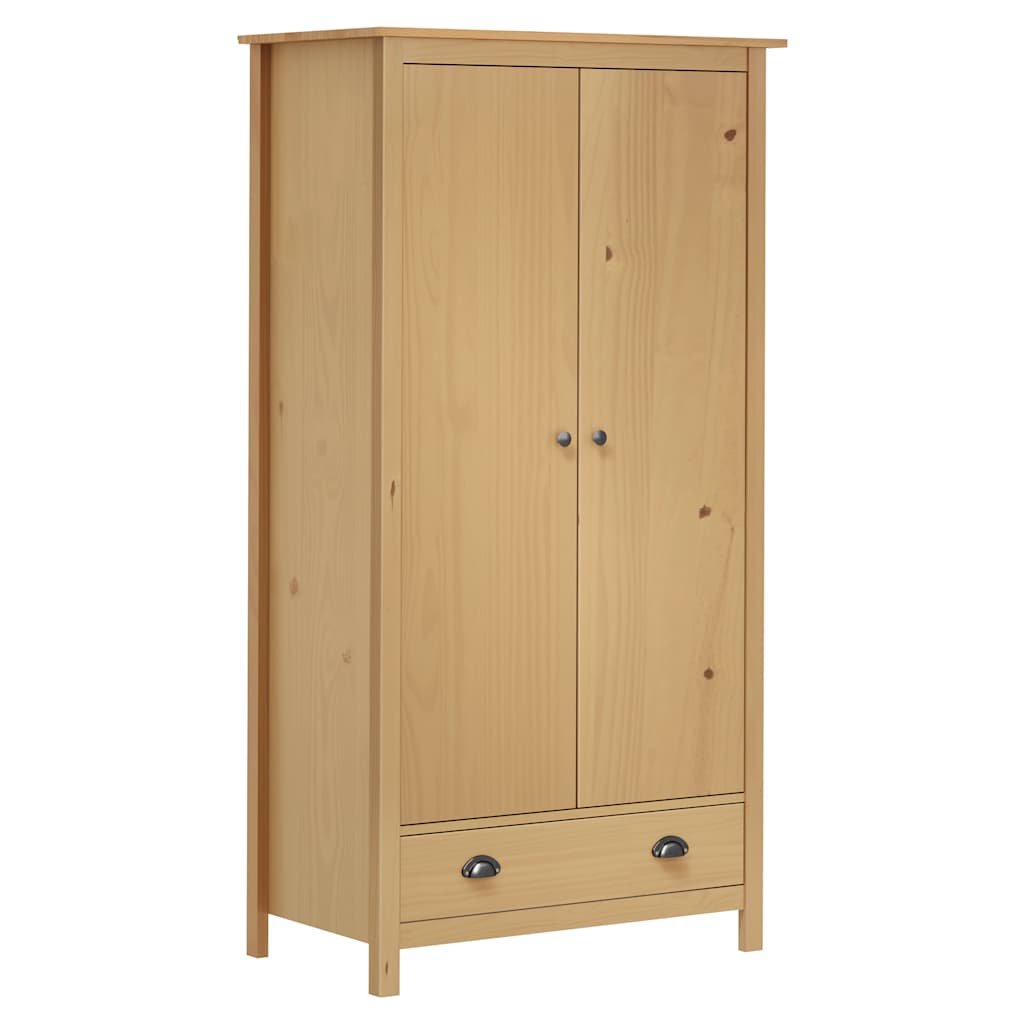 Garderobeskap 2 Dører Hill 89X50X170 Cm Heltre Furu