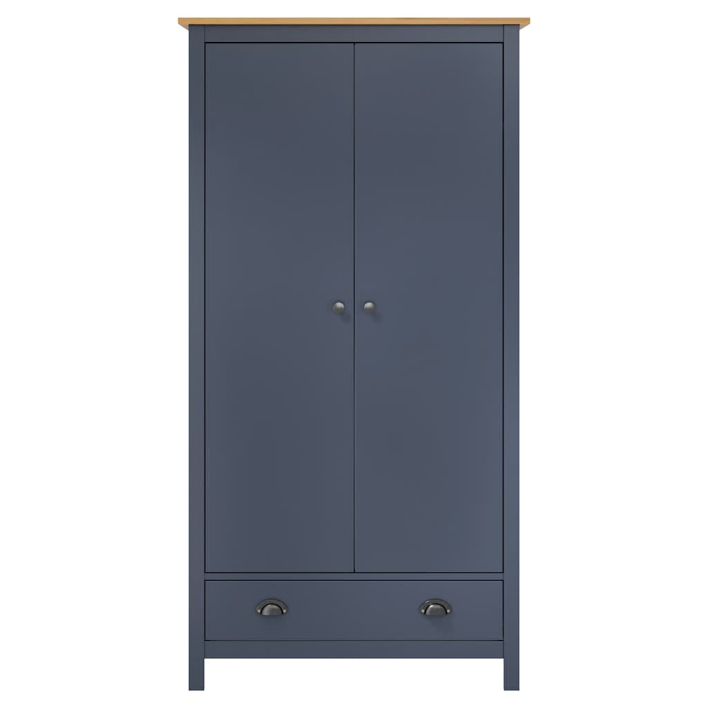 Garderobeskap 2 Dører Hill Grå 89X50X170 Cm Heltre Furu