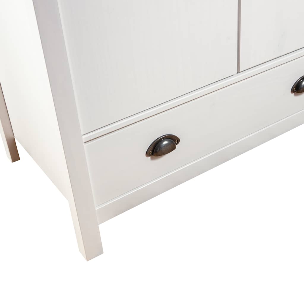 Garderobeskap 2 Dører Hill Hvit 89X50X170 Cm Heltre Furu