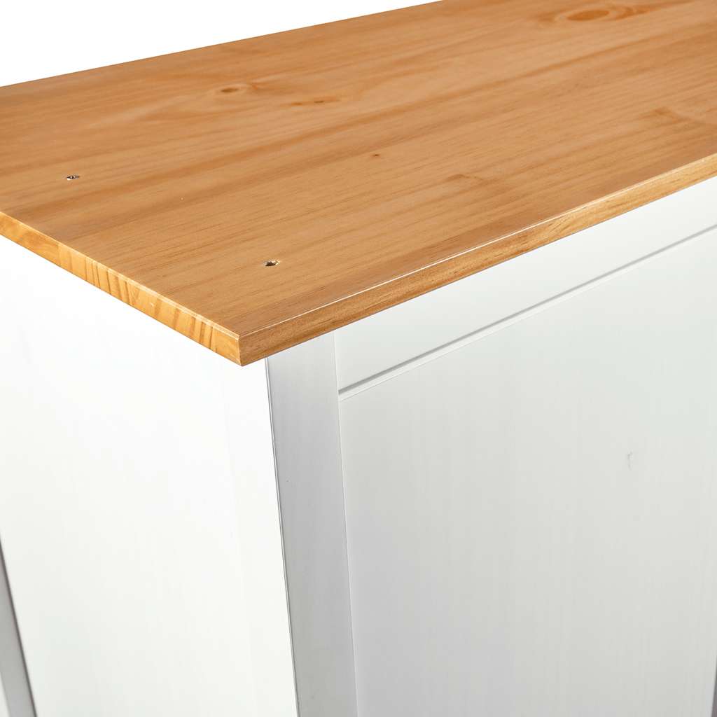Garderobeskap 2 Dører Hill Hvit 89X50X170 Cm Heltre Furu
