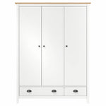 Garderobeskap 3 Dører Hill Hvit 127X50X170 Cm Heltre Furu