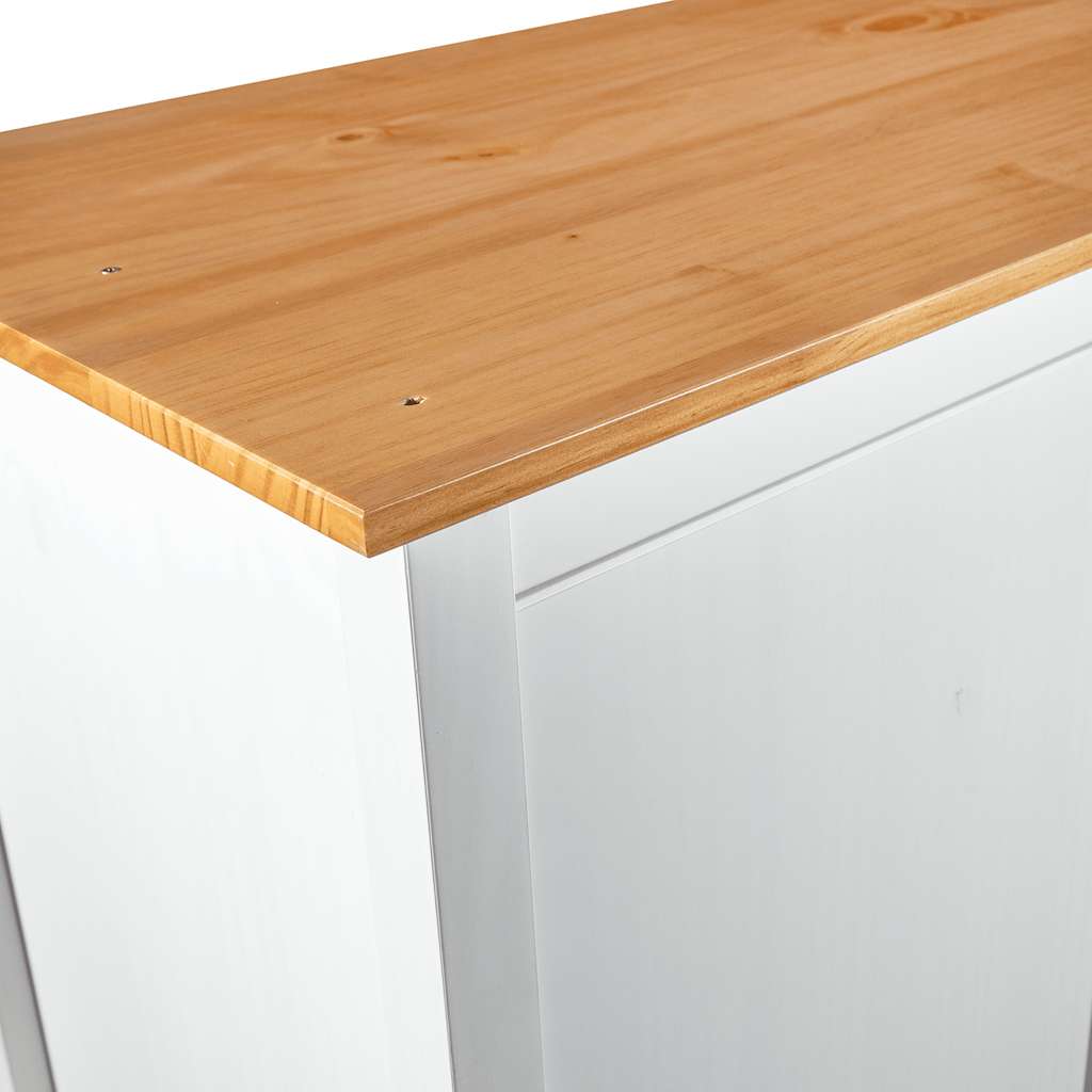 Garderobeskap 3 Dører Hill Hvit 127X50X170 Cm Heltre Furu