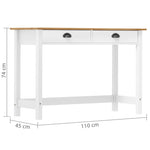 Konsollbord Hill Med 2 Skuffer 110X45X74 Cm Heltre Furu