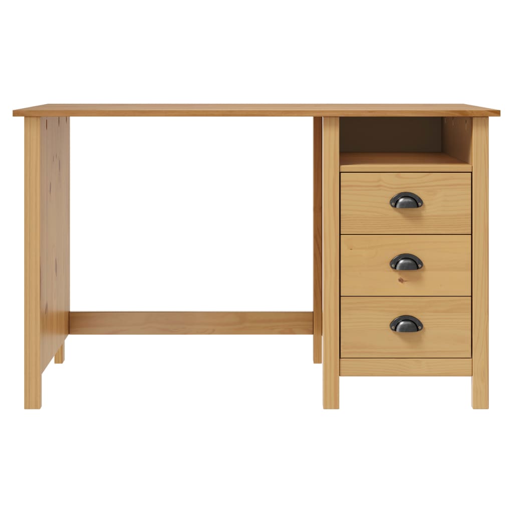 Skrivebord Hill Med 3 Skuffer 120X50X74 Cm Heltre Furu