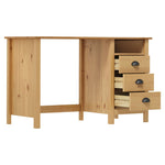 Skrivebord Hill Med 3 Skuffer 120X50X74 Cm Heltre Furu