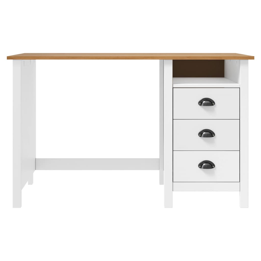 Skrivebord Hill Med 3 Skuffer 120X50X74 Cm Heltre Furu
