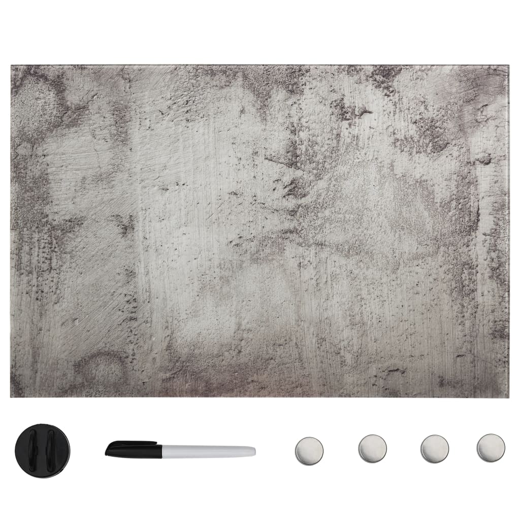 Veggmontert Magnetisk Tavle Glass 60X40 Cm