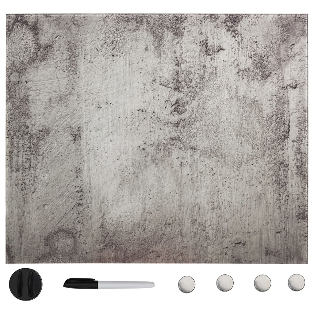 Veggmontert Magnetisk Tavle Glass 60X60 Cm