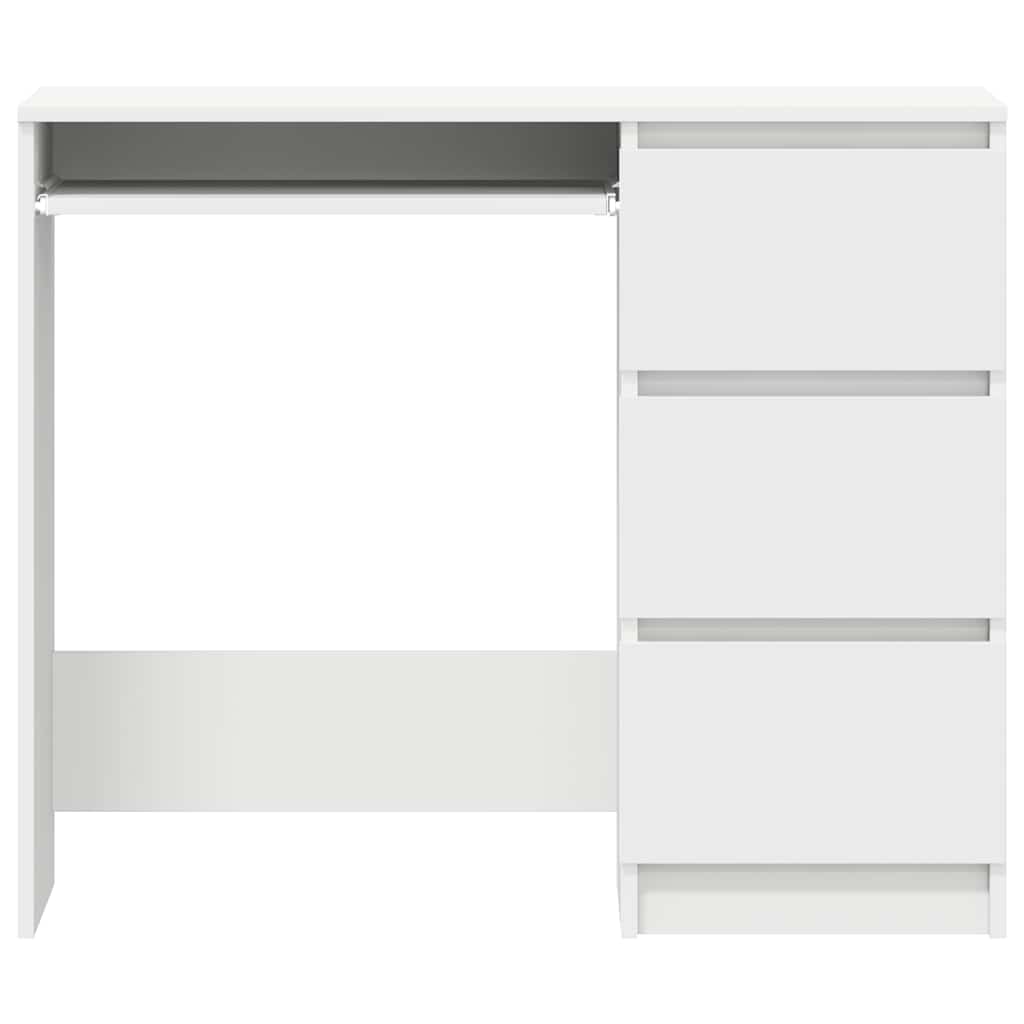 Skrivebord Hvit 90X45X76 Cm Konstruert Tre