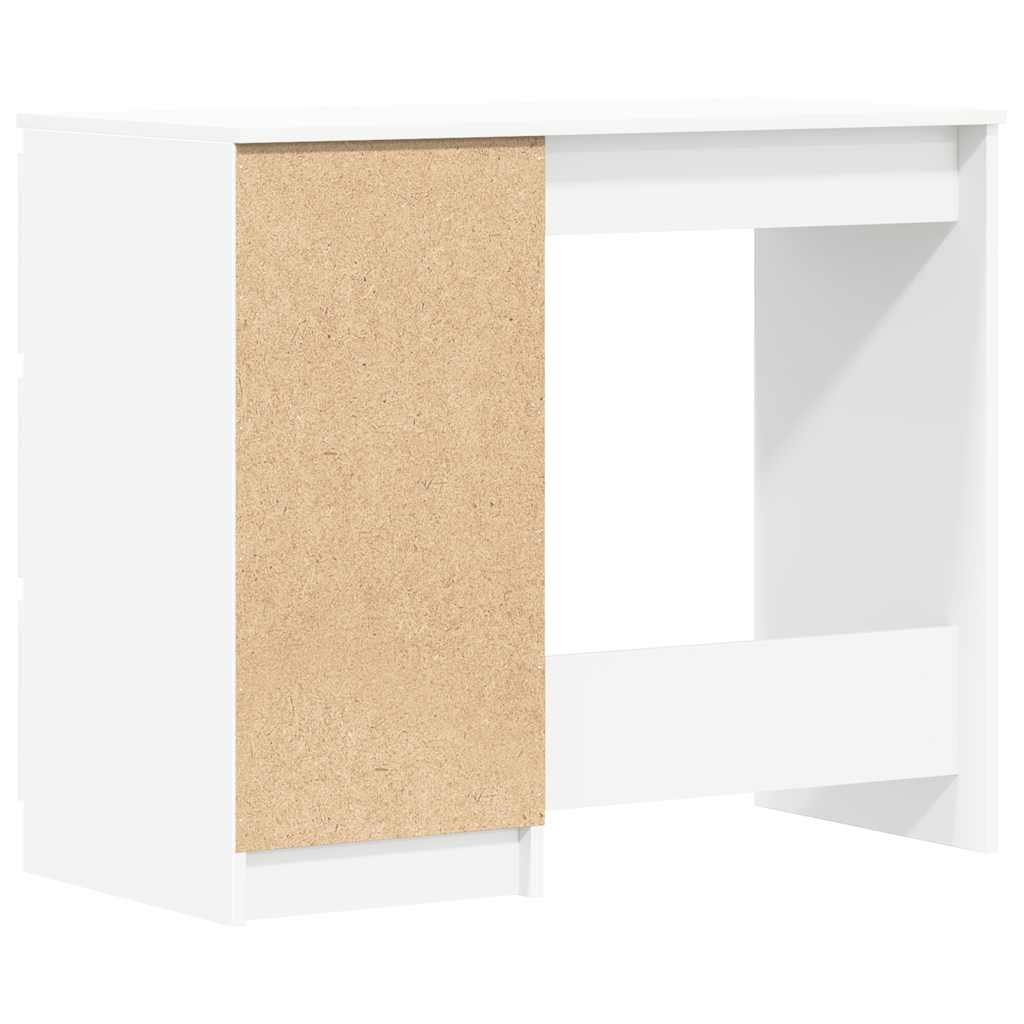 Skrivebord Hvit 90X45X76 Cm Konstruert Tre