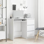 Skrivebord Hvit 90X45X76 Cm Konstruert Tre