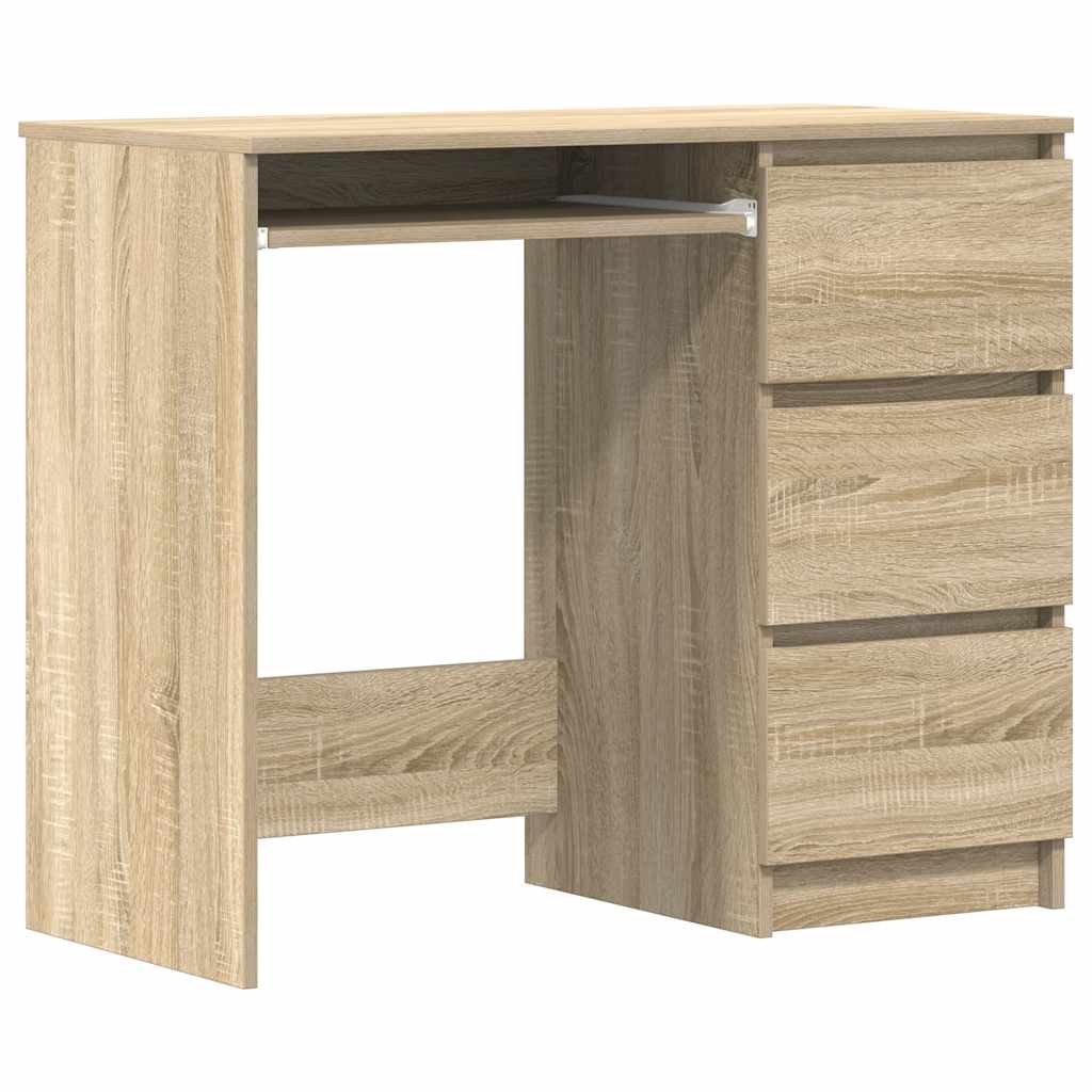 Skrivebord Sonoma Eik 90X45X76 Cm Konstruert Tre
