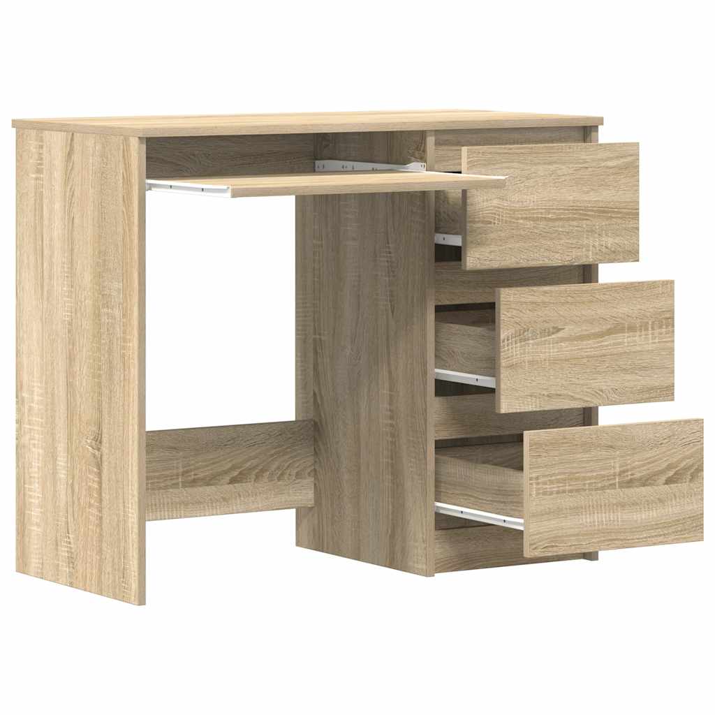 Skrivebord Sonoma Eik 90X45X76 Cm Konstruert Tre