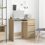 Skrivebord Sonoma Eik 90X45X76 Cm Konstruert Tre