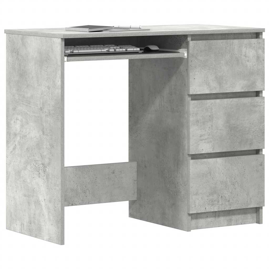 Skrivebord Betonggrå 90X45X76 Cm Konstruert Tre