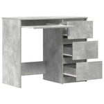Skrivebord Betonggrå 90X45X76 Cm Konstruert Tre