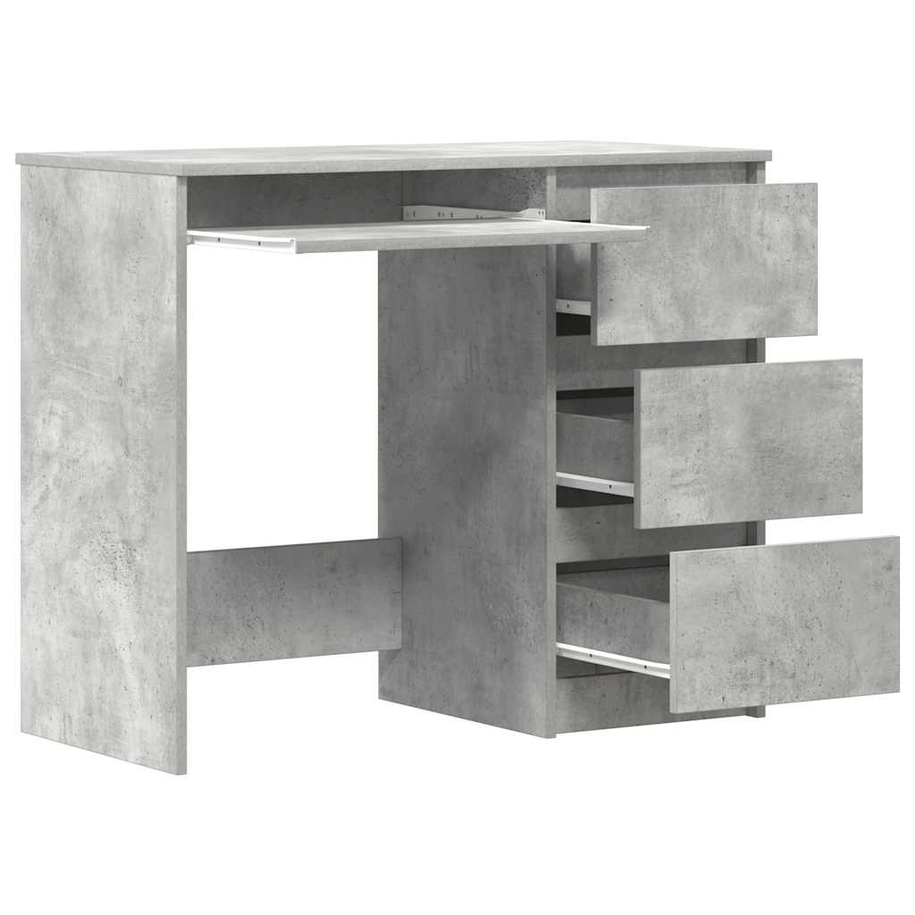 Skrivebord Betonggrå 90X45X76 Cm Konstruert Tre