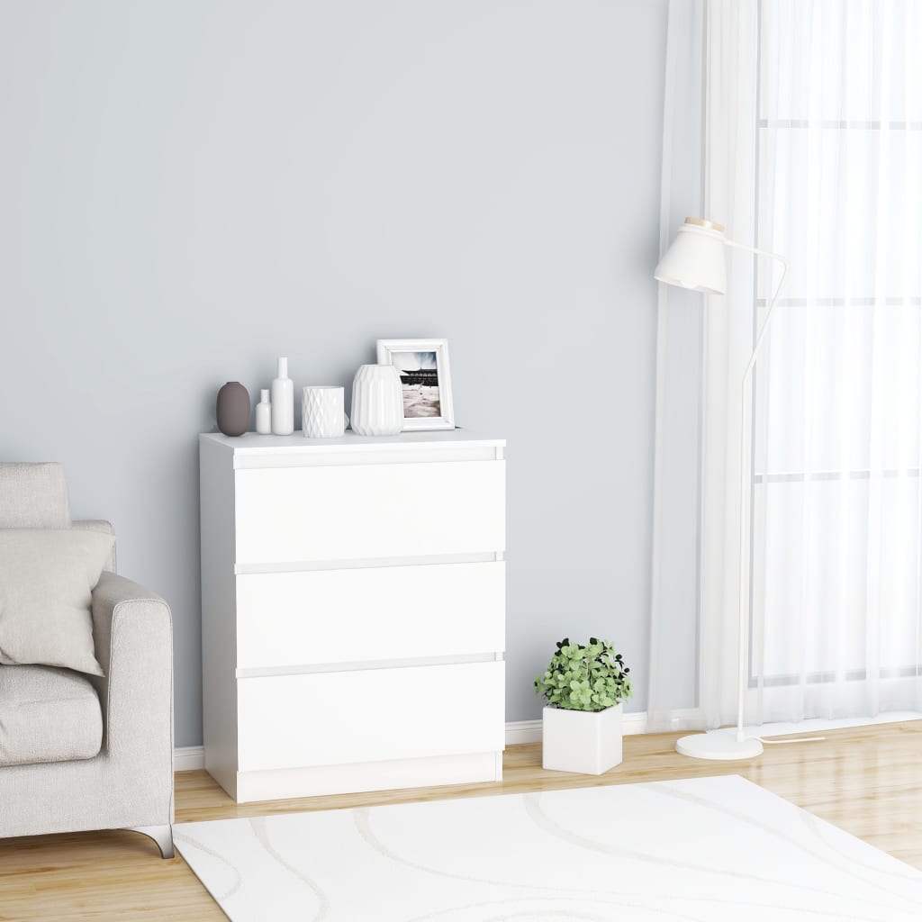Skjenk Hvit 60X35X76 Cm Konstruert Tre