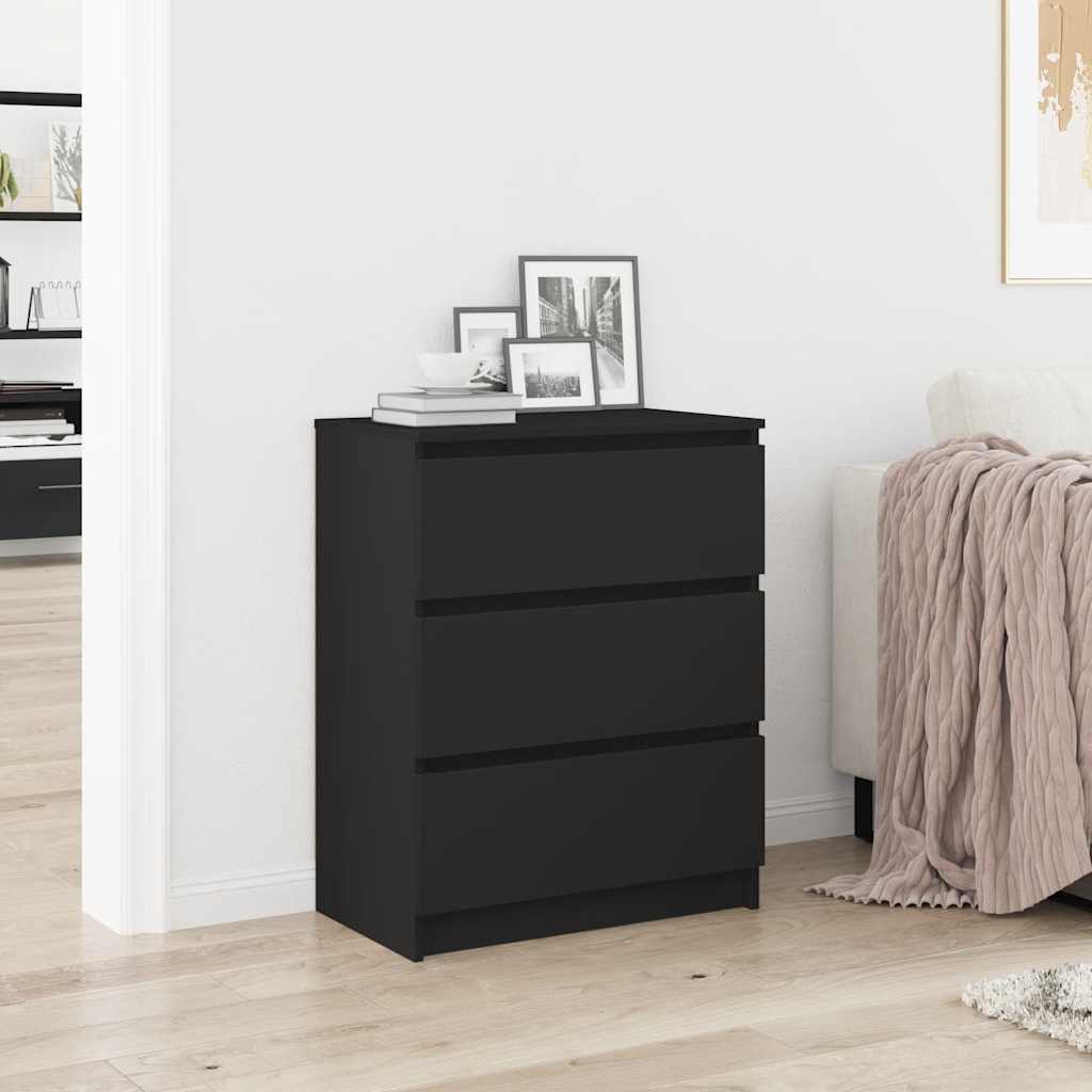 Skjenk Svart 60X35X76 Cm Konstruert Tre