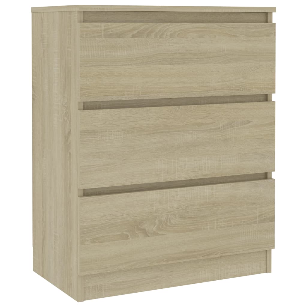 Skjenk Sonoma Eik 60X35X76 Cm Konstruert Tre