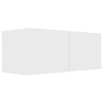 Tv-Benk Hvit 80X30X30 Cm Konstruert Tre