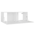 Tv-Benk Hvit 80X30X30 Cm Konstruert Tre