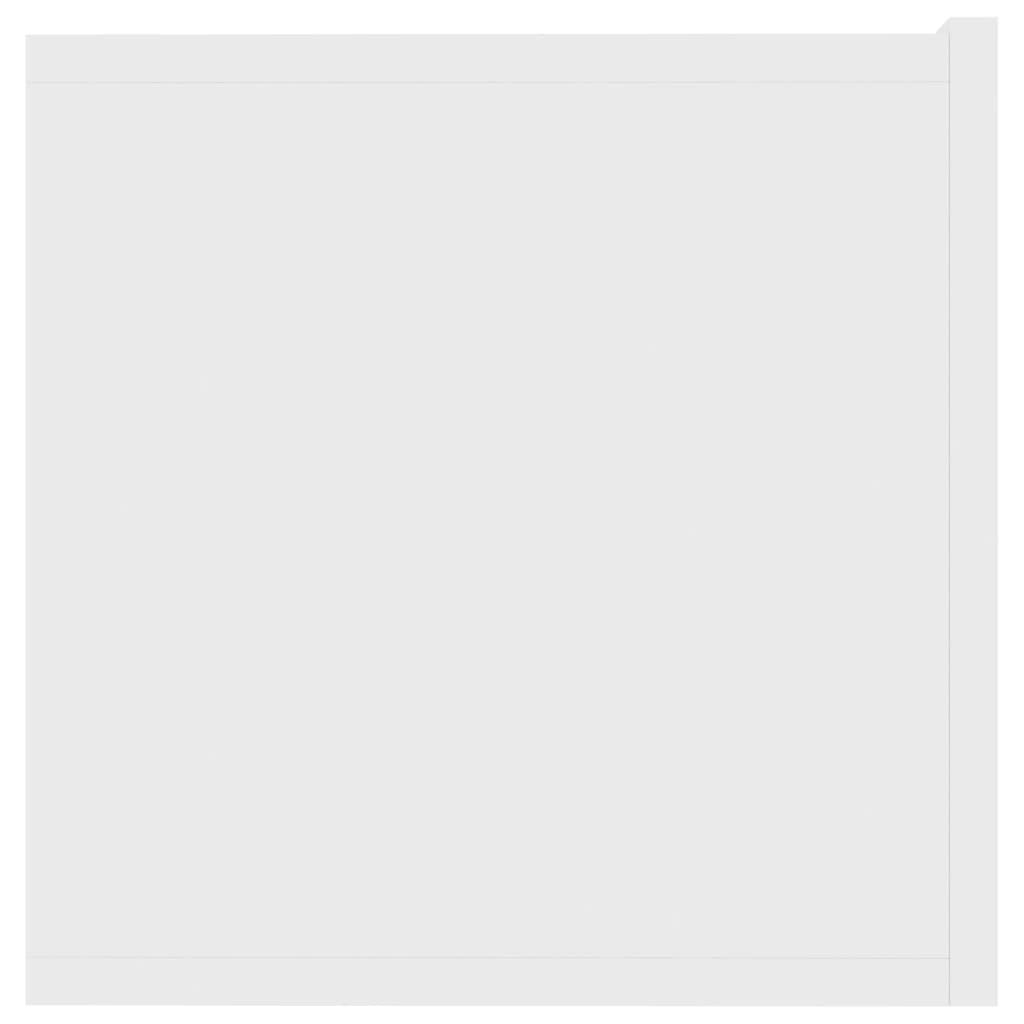 Tv-Benk Hvit 80X30X30 Cm Konstruert Tre