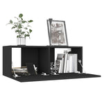 Tv-Benk Svart 80X30X30 Cm Konstruert Tre