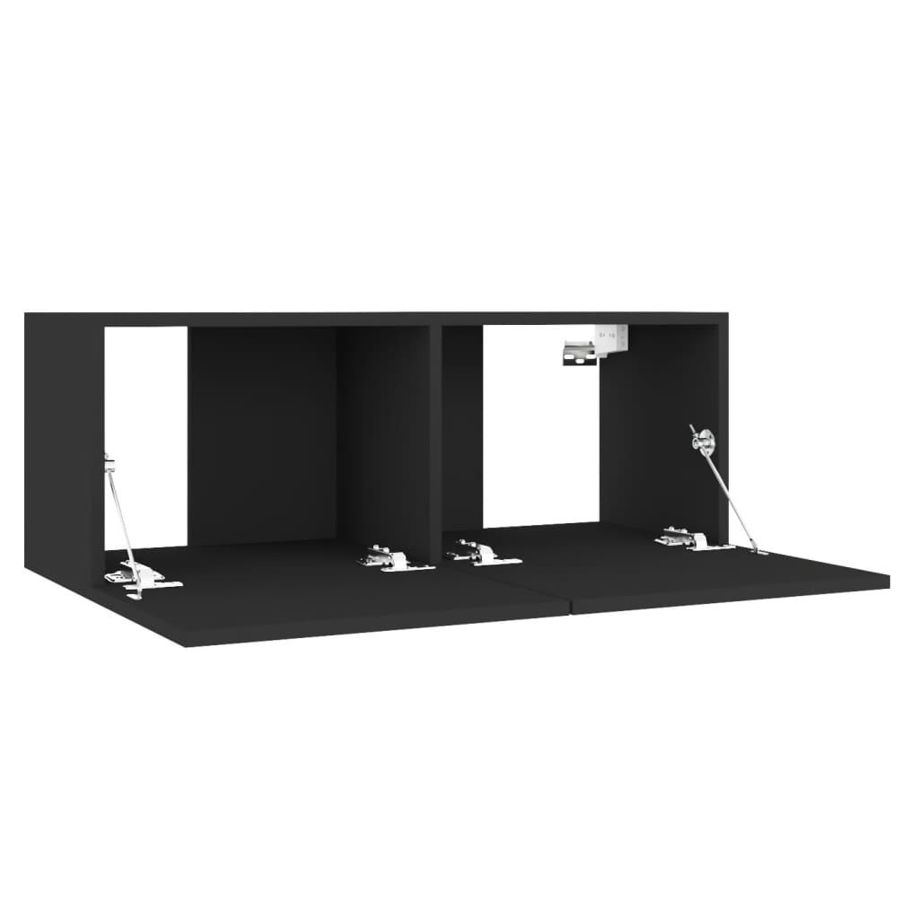 Tv-Benk Svart 80X30X30 Cm Konstruert Tre