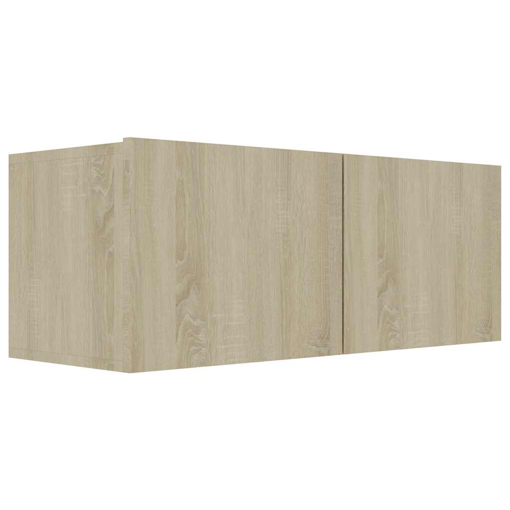 Tv-Benk Sonoma Eik 80X30X30 Cm Konstruert Tre