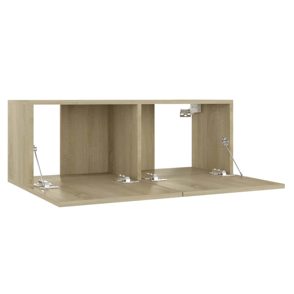Tv-Benk Sonoma Eik 80X30X30 Cm Konstruert Tre