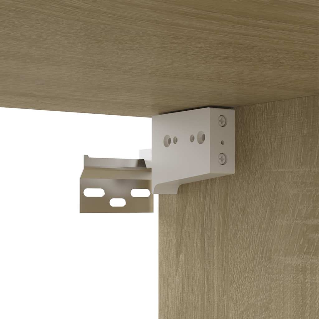 Tv-Benk Sonoma Eik 80X30X30 Cm Konstruert Tre