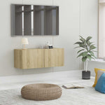 Tv-Benk Sonoma Eik 80X30X30 Cm Konstruert Tre