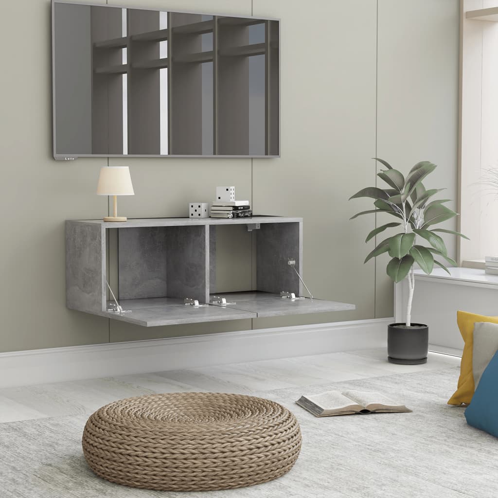 Tv-Benk Betonggrå 80X30X30 Cm Konstruert Tre