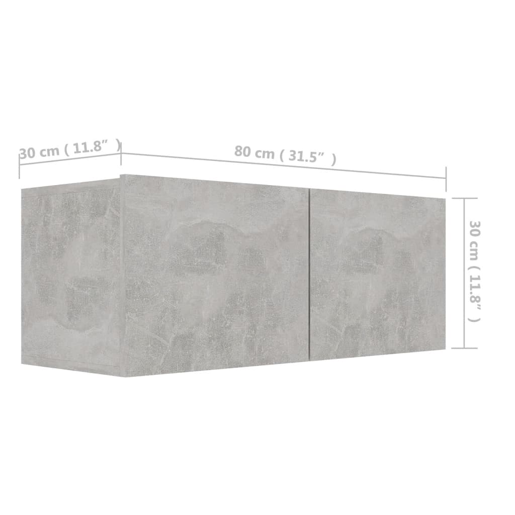 Tv-Benk Betonggrå 80X30X30 Cm Konstruert Tre