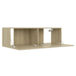 Tv-Benk Sonoma Eik 100X30X30 Cm Konstruert Tre