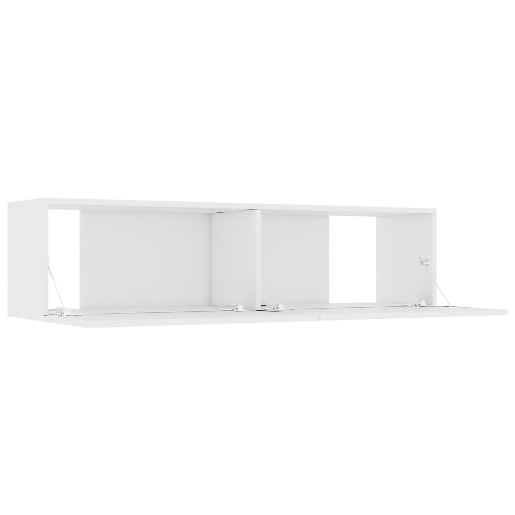 Tv-Benk Hvit 120X30X30 Cm Konstruert Tre