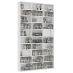 Cd-Hylle Hvit 102X16X177,5 Cm Konstruert Tre