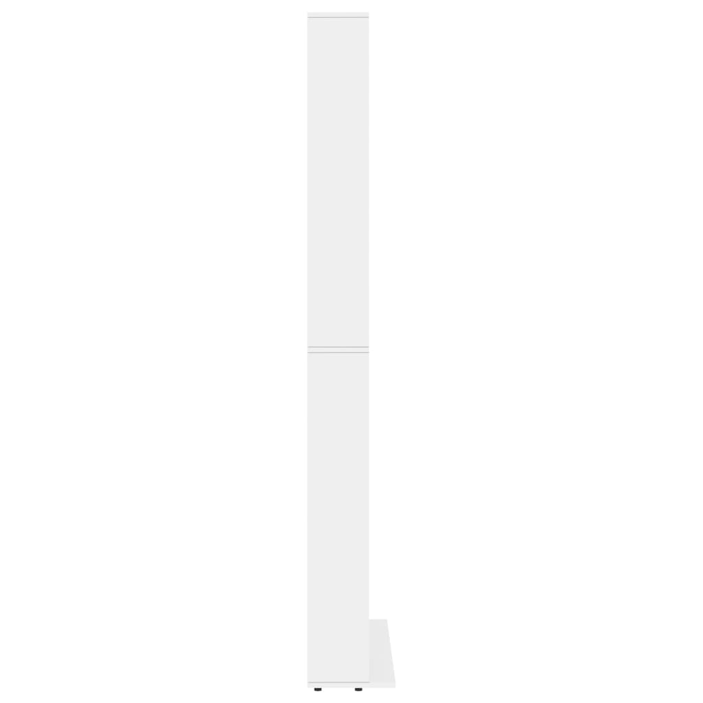 Cd-Hylle Hvit 102X16X177,5 Cm Konstruert Tre